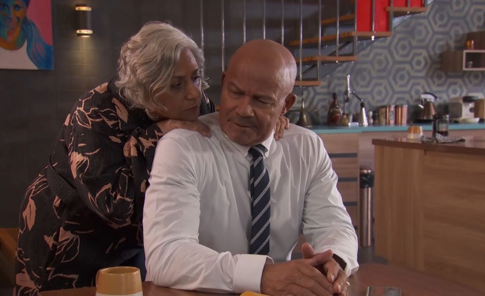 hollyoaks misbah maalik comforting donny clark in the kitchen