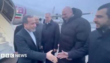 Iran's foreign minister visits Russia after Israeli strikes kill 14 in Lebanon on Sunday