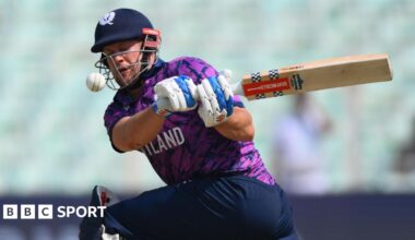 George Munsey batting for Scotland