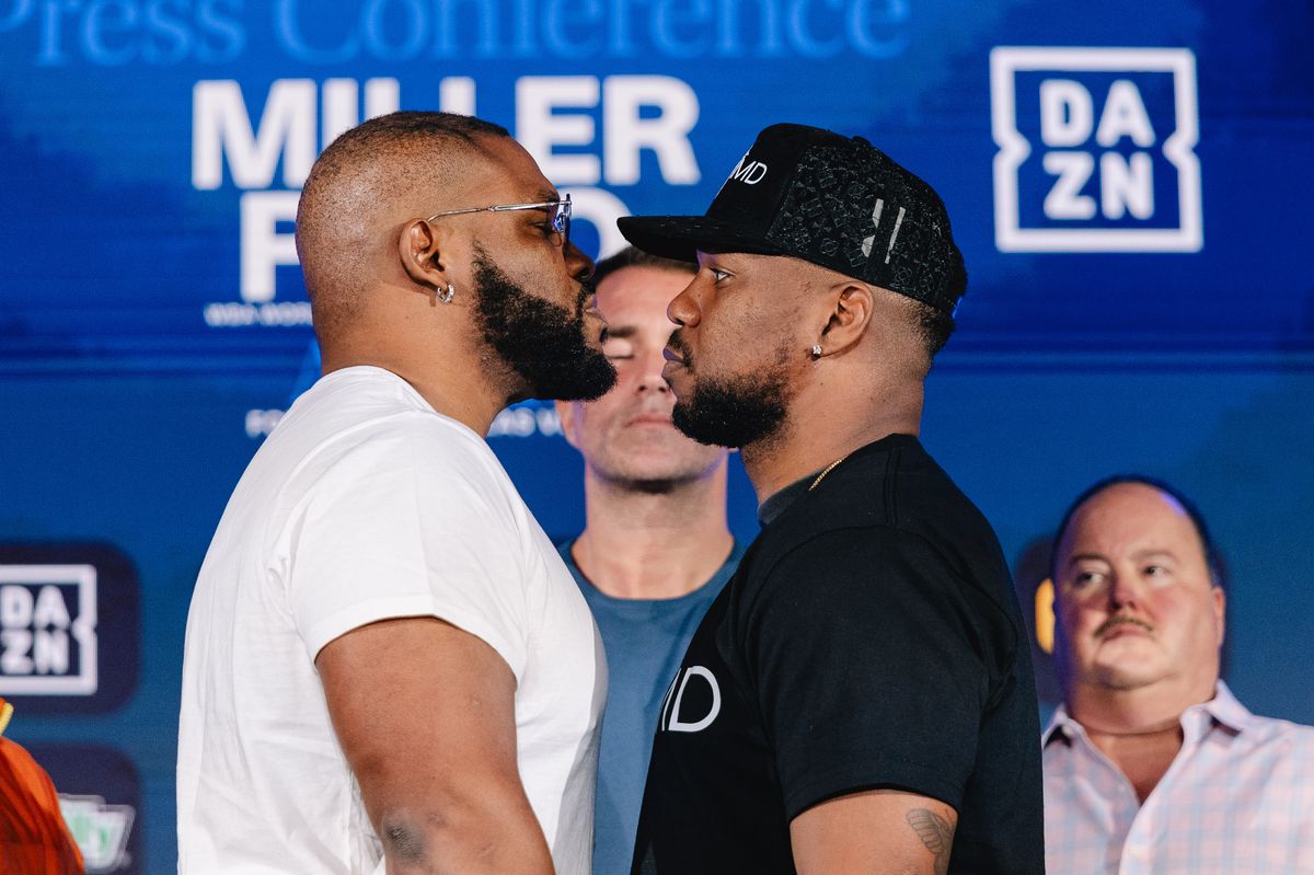 Jarrell Miller and Lenier Pero face off