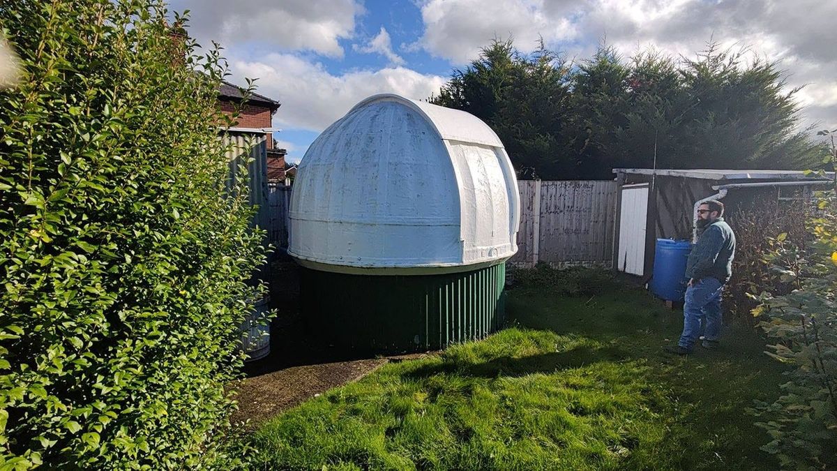 The observatory was originally built in a back garden on the Wirral