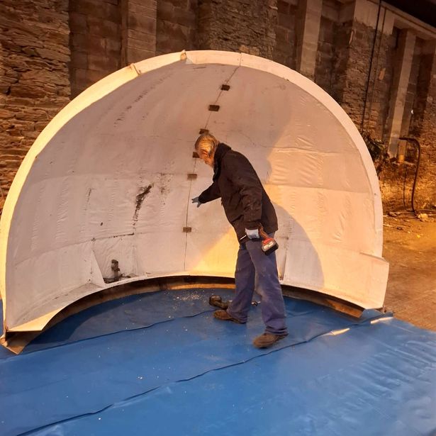 The observatory is currently being re-assembled in a Holyhead workshop