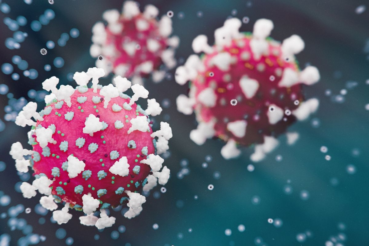 Illustration of a variant of the coronavirus