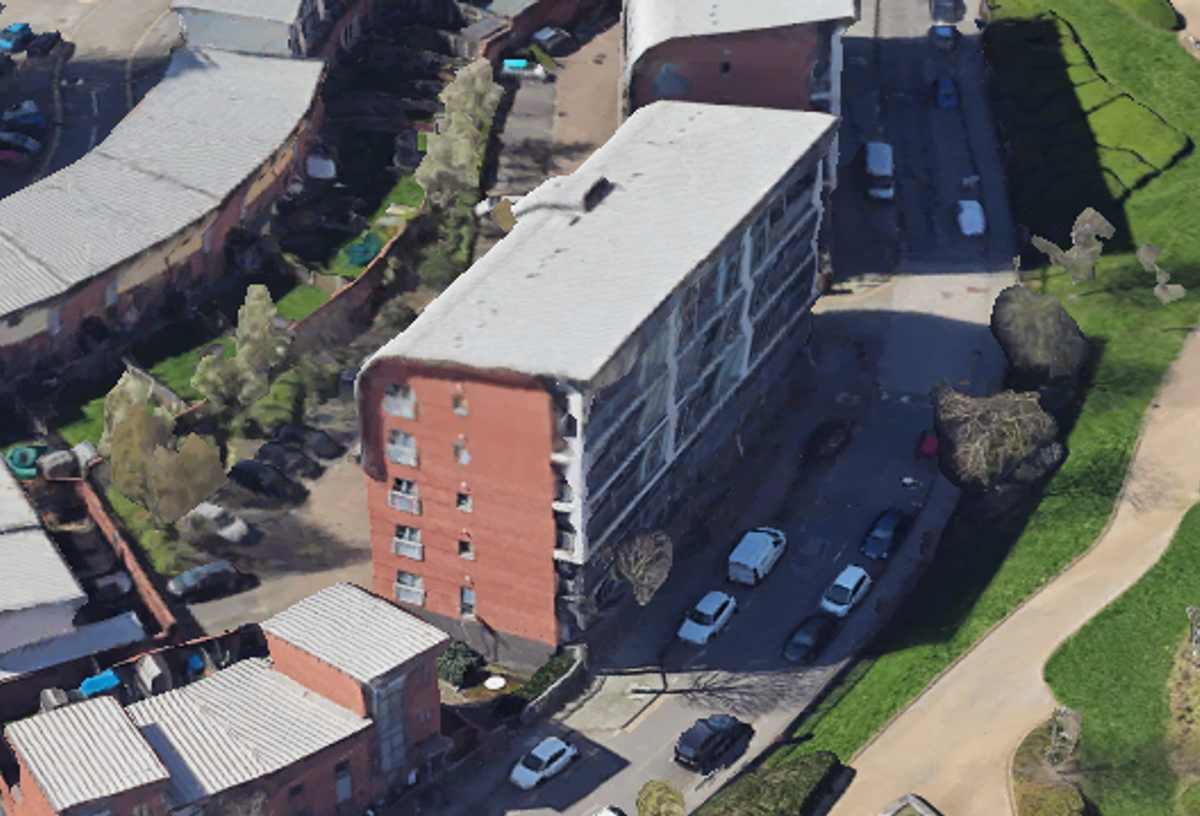 The apartment block at Alfred Knight Way