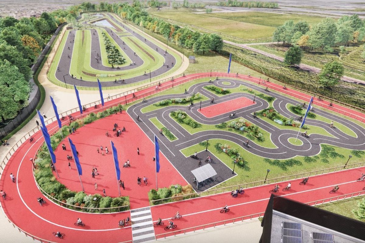 A CGI of how the Bristol Regional Cycling Hub in Lawrence Weston would look
