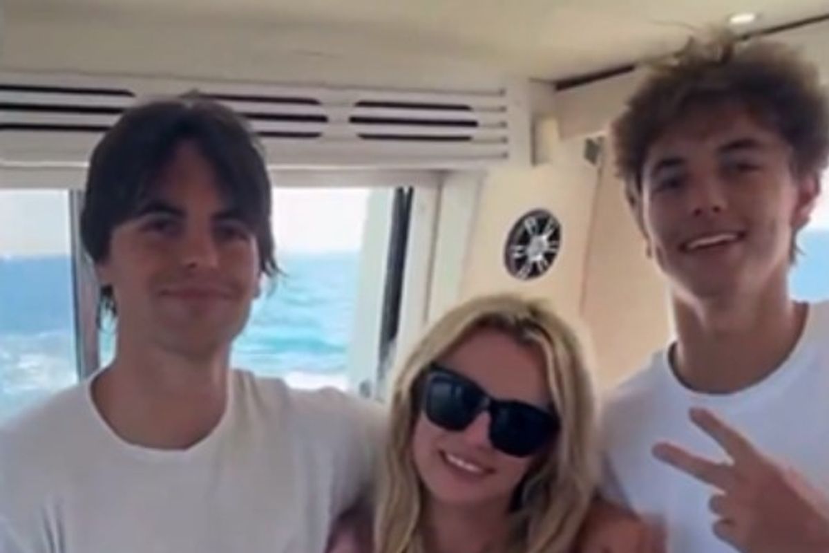 Britney Spears with her sons