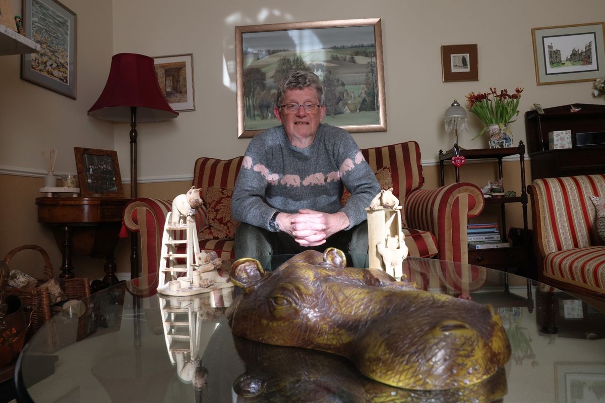 Philip Angier from Alnwick in Northumberland who has been collecting hippo memorabilia for more than 55 years, his collection has grown to more than 1000 individual items. Now Philip has decided to sell his beloved hippos to raise money for The Northumberland Wildlife Trust.