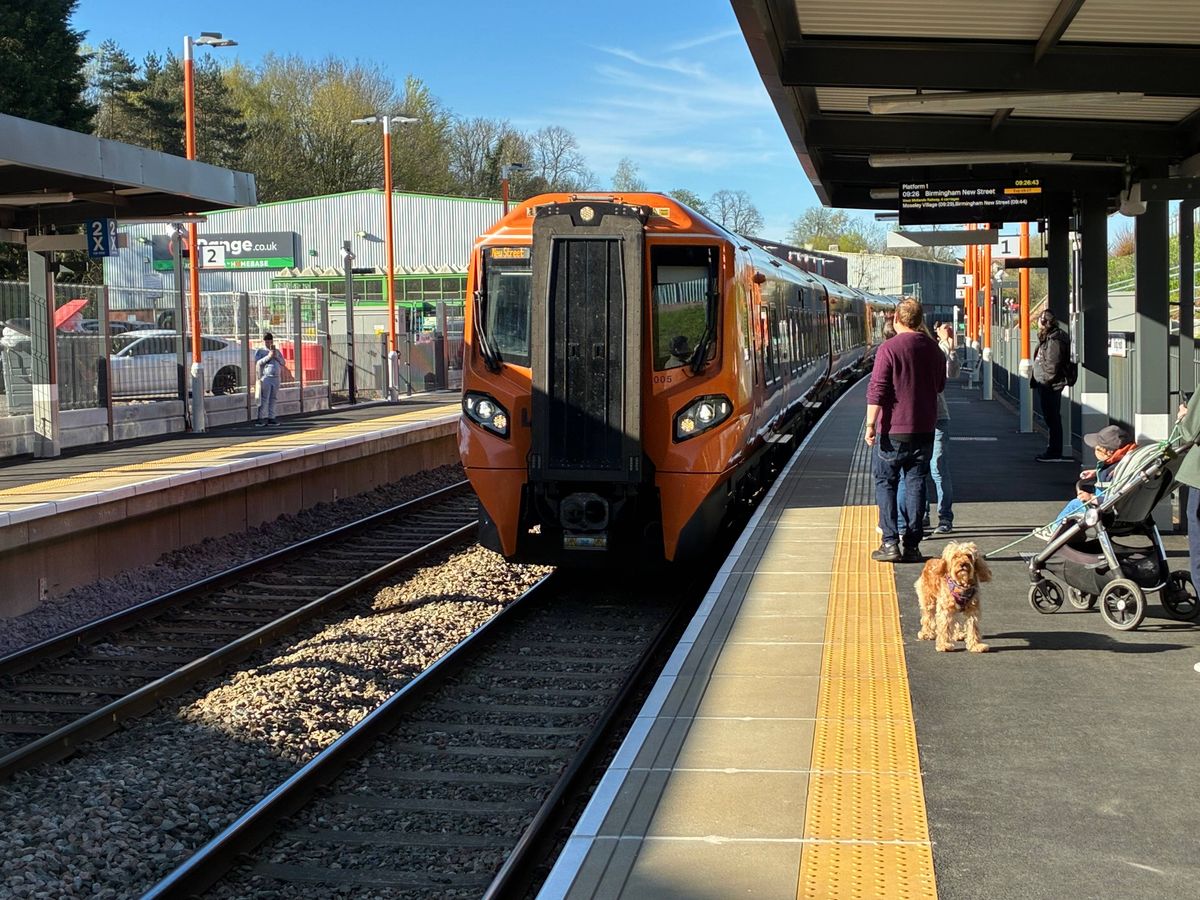 A train pulling into Kings Heath Railway Station on Tuesday, April 7. PIC: Local Democracy Reporting Service
