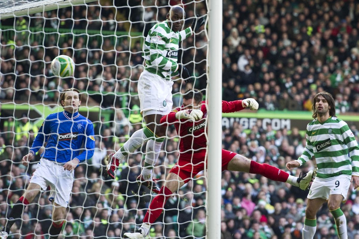 Marc-Antoine Fortune's goal is ruled out against Rangers