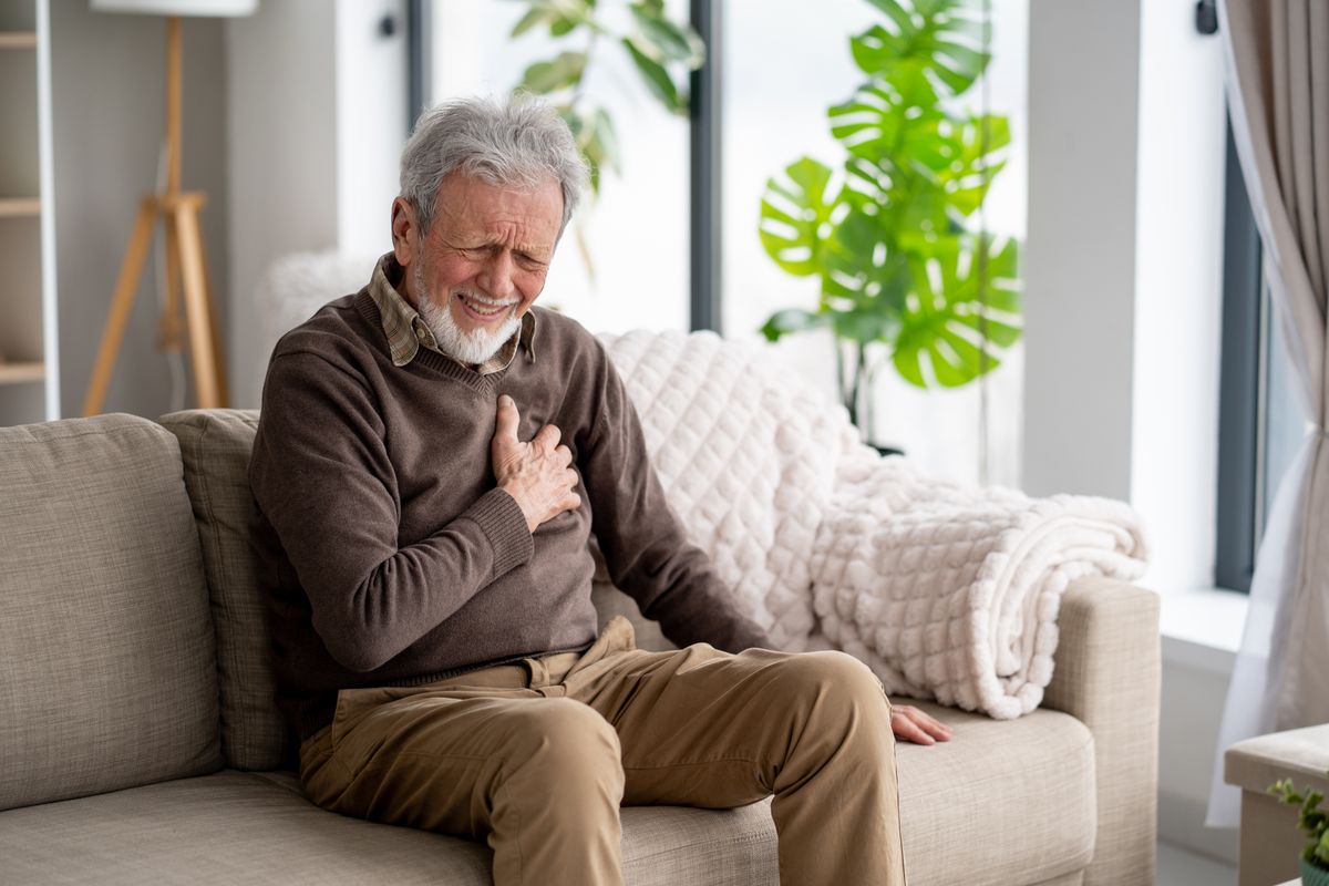 Man with chest pain