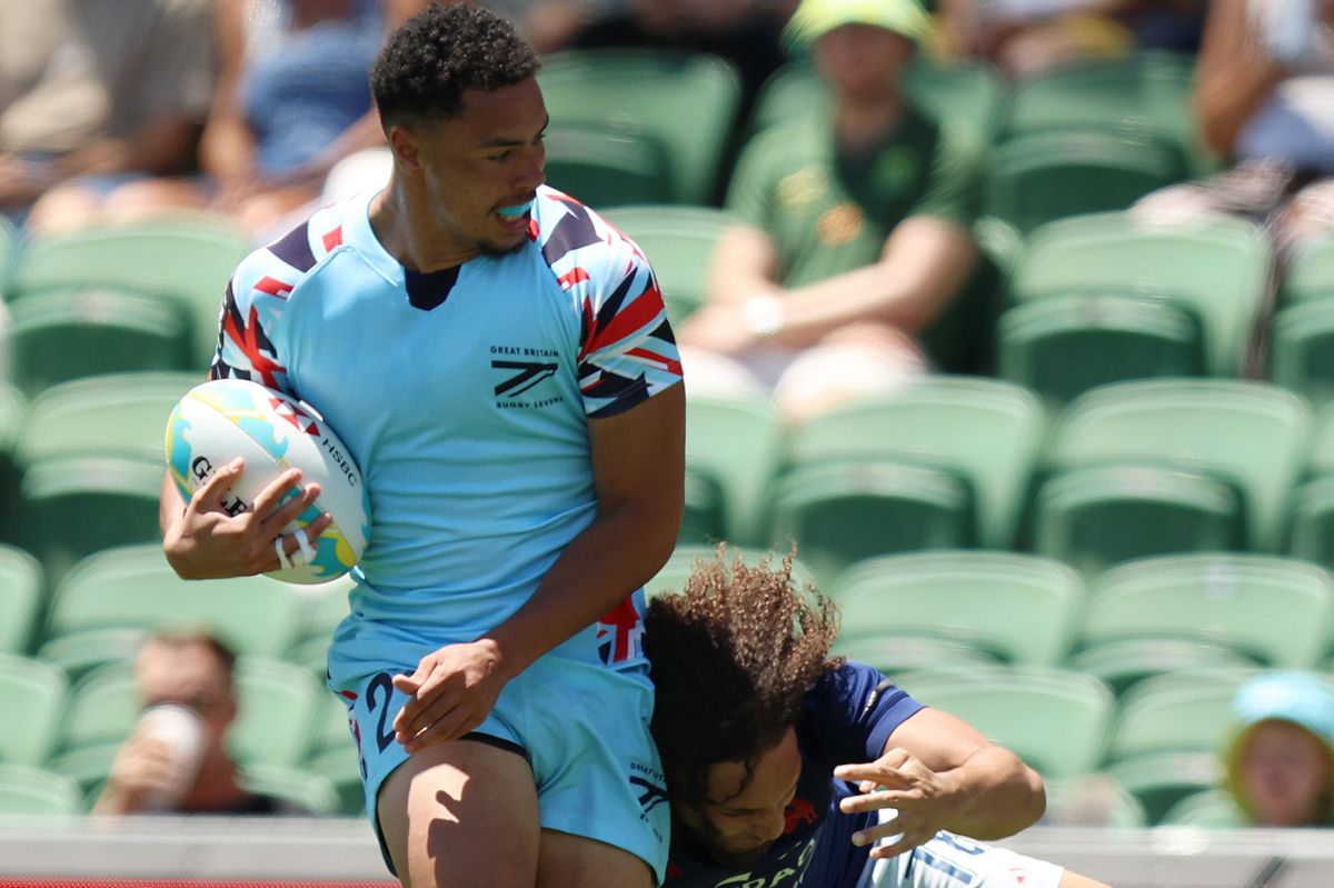 Callum Woolley playing for GB Sevens earlier this year
