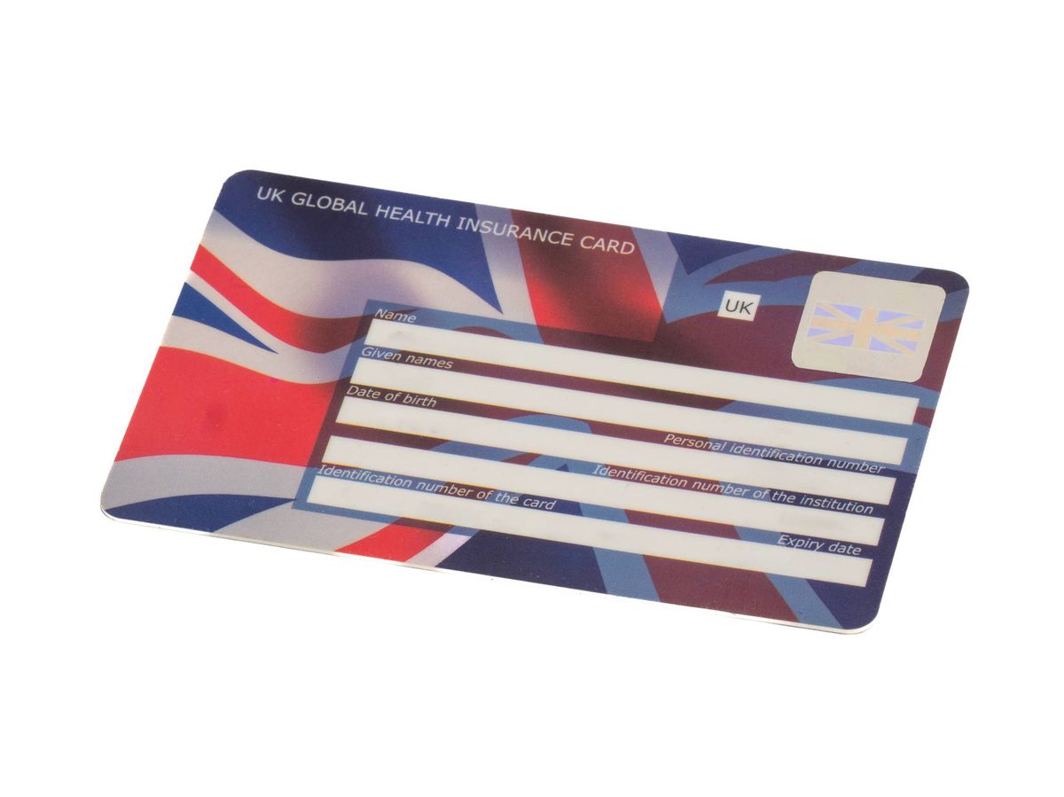 An image of a rectangular card with a design featuring the colors red, white, and blue, resembling a national flag. The card has a smooth surface and contains several smaller rectangular strips aligned in a sequence. The overall design is printed on a glossy material.