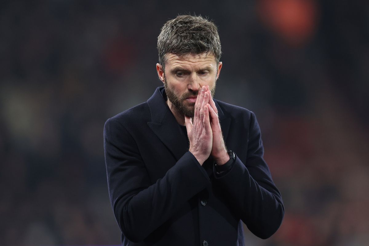 Manchester United manager Michael Carrick during the Premier League match between Bournemouth and Manchester United at Vitality Stadium on March 20, 2026 in Bournemouth, United Kingdom.
