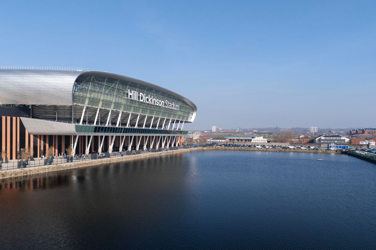 A general view of Hill Dickinson Stadium ahead of the Premier League match between Everton and Chelsea. Photo by Simon Stacpoole/Offside/Offside via Getty Images
