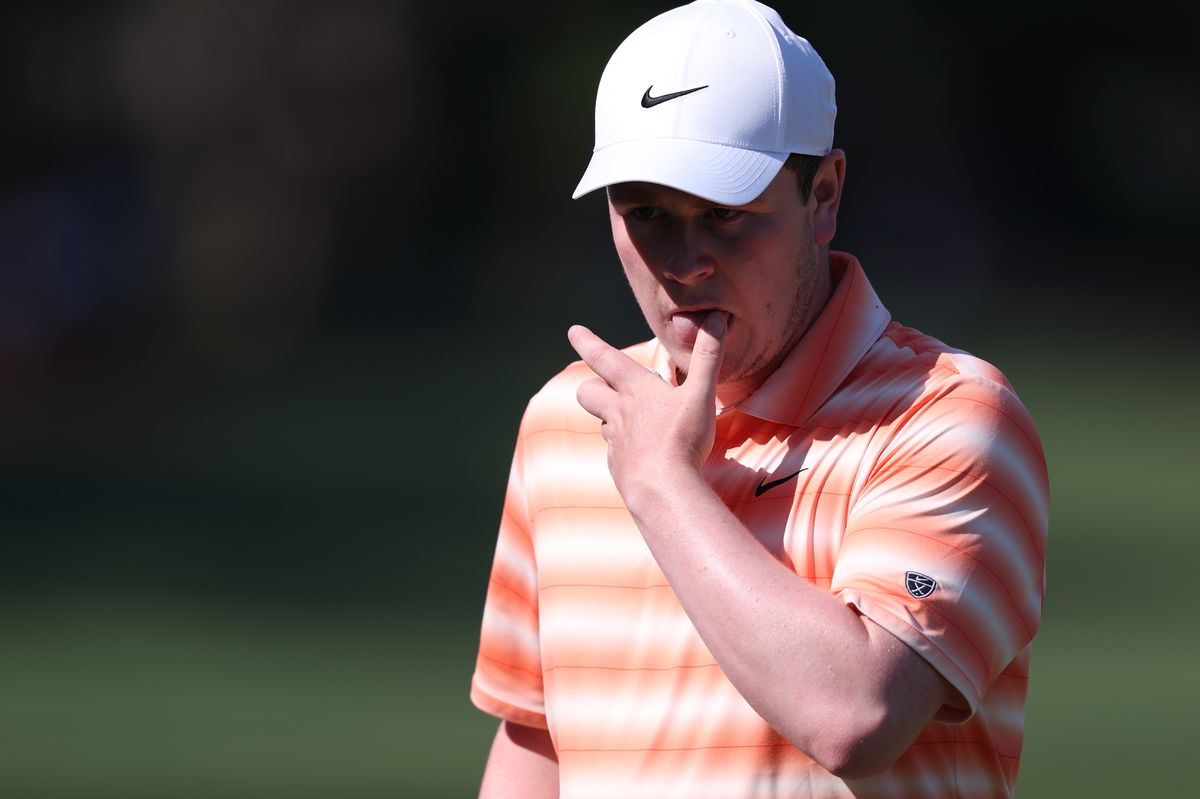 Robert MacIntyre of Scotland looks on from the sixth tee during the first round of the RBC Heritage 2026 at Harbour Town Golf Links on April 16, 2026 in Hilton Head Island, South Carolina