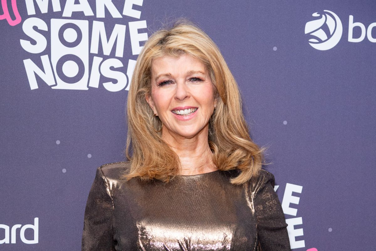 kate garraway in metallic dress