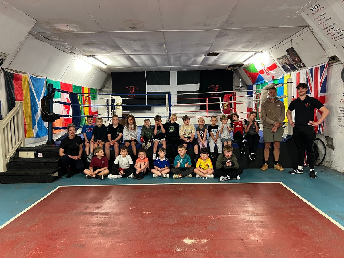The under 12 at the Camborne and Redruth Amateur Boxing Club 