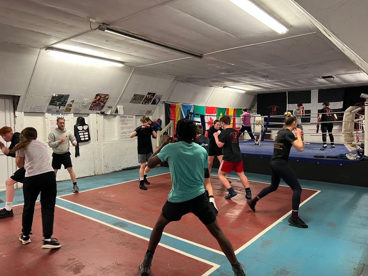 The juniors during training at the Camborne and Redruth Amateur Boxing Club 