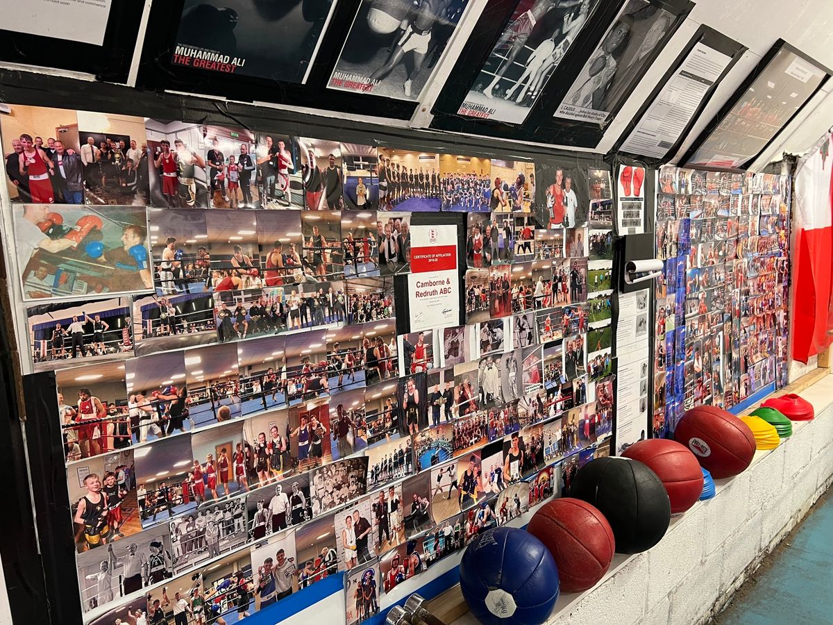 The club's rich history is on display on the wall