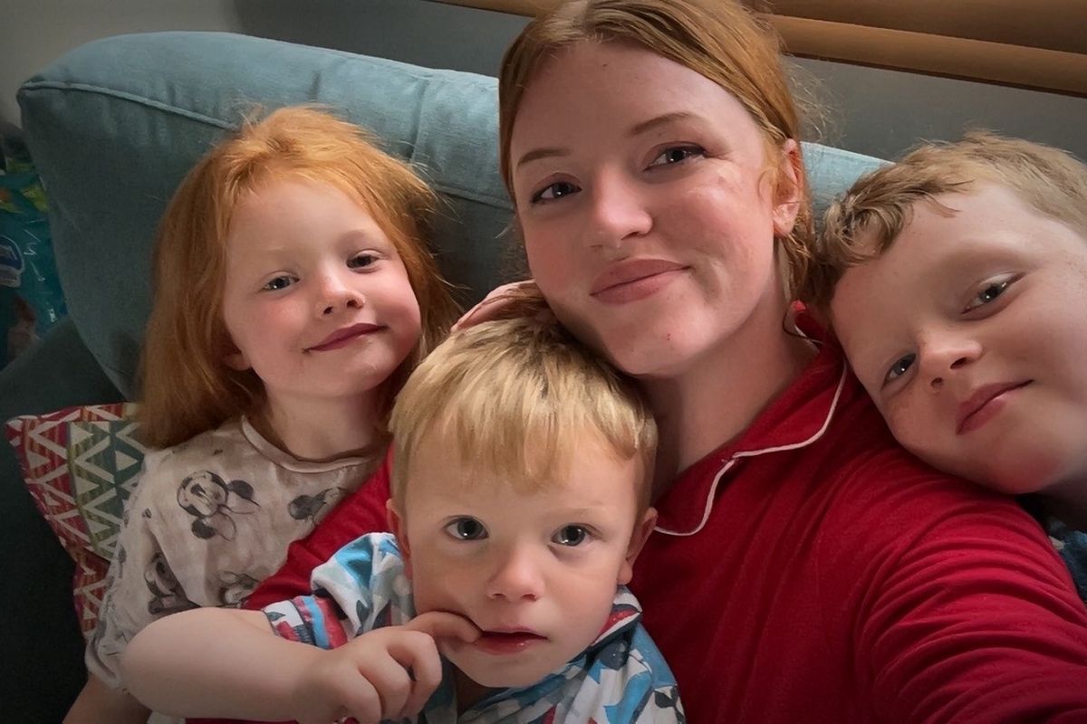 Caitlin Wilson and her children