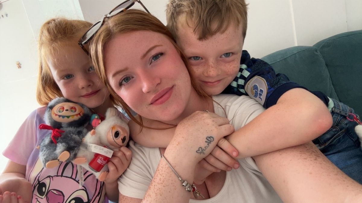 Caitlin Wilson and her children