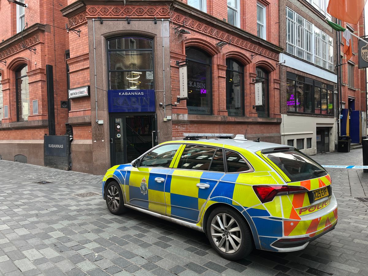 Multiple streets inside the Cavern Quarter are sealed off this morning