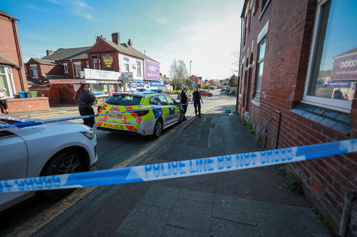 The area was cordoned off following the violence