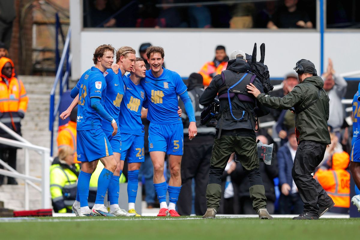 Birmingham City captain Christoph Klarer is congratulated by teammates after scoring against Wrexham