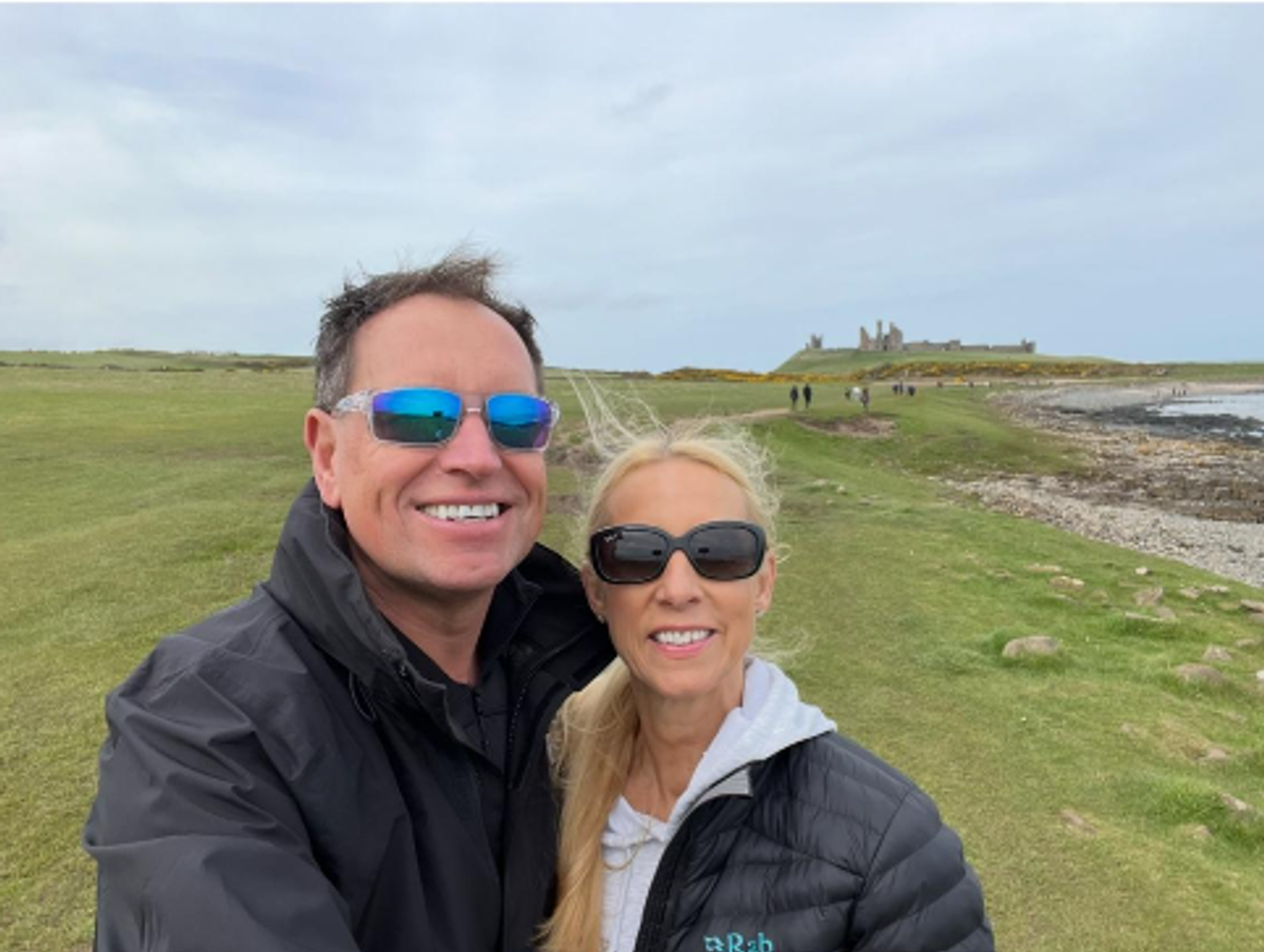 John Wardman, pictured here with his wife before his cancer diagnosis, is now undergoing treatment