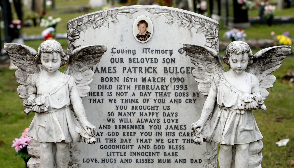 James Bulger's grave before vandals struck