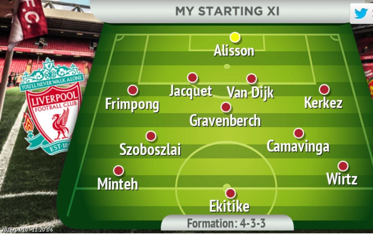 Liverpool line-up 2026/27