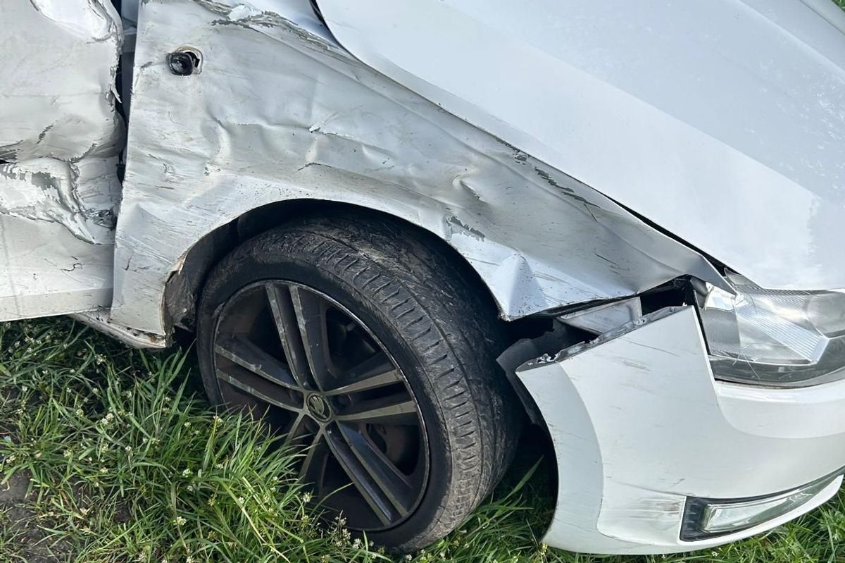 The car after the crash 