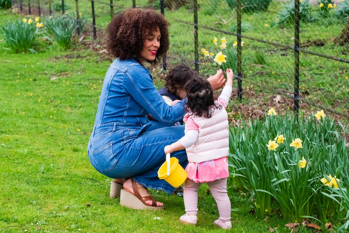 Caroline Morgan with her children