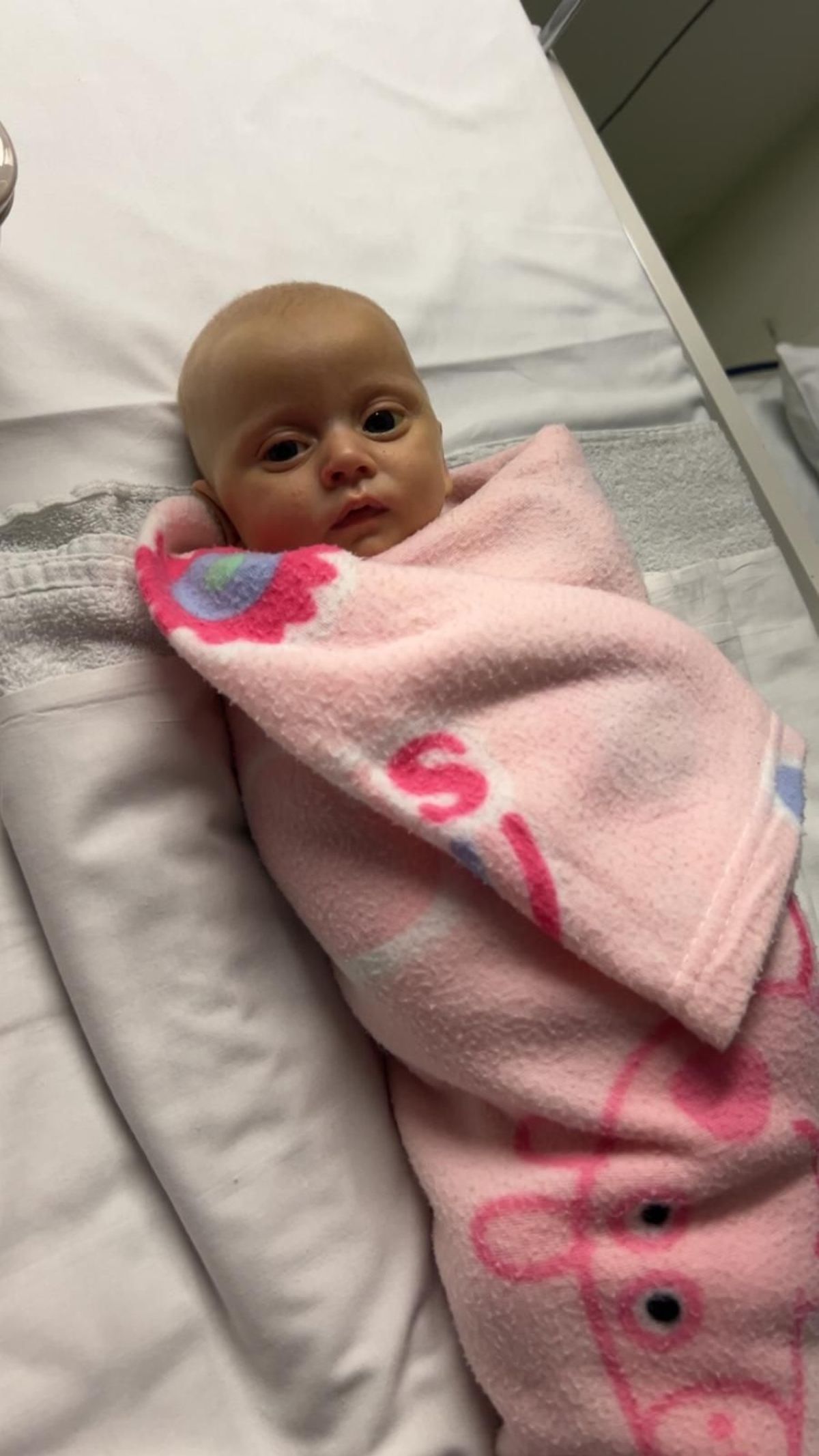 The little tot weighed 5lb 11oz when she was born and there were no immediate causes for concern