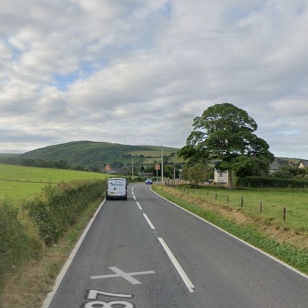 The A487 between Talybont and Taliesin