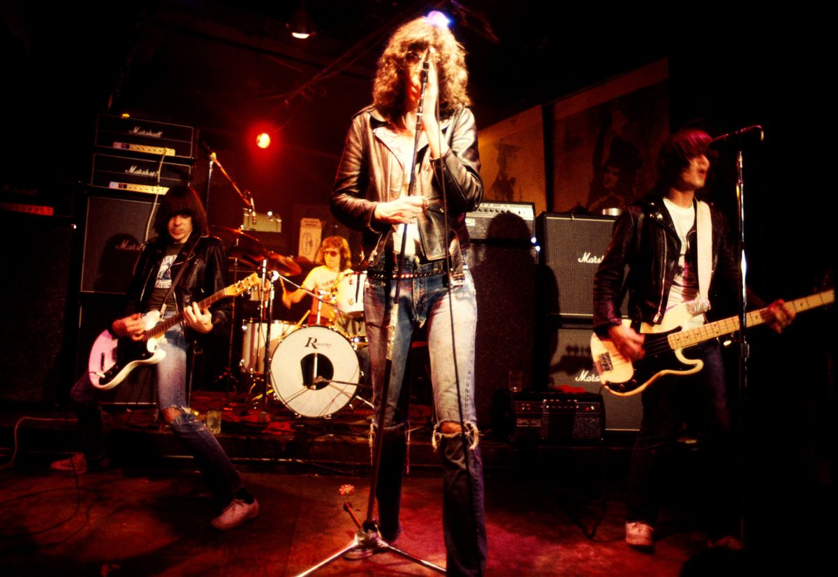 The Ramones rock out at the CBGB club