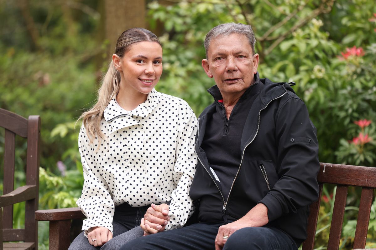 Patient Paul Humphreys with his daughter Megan Humphreys