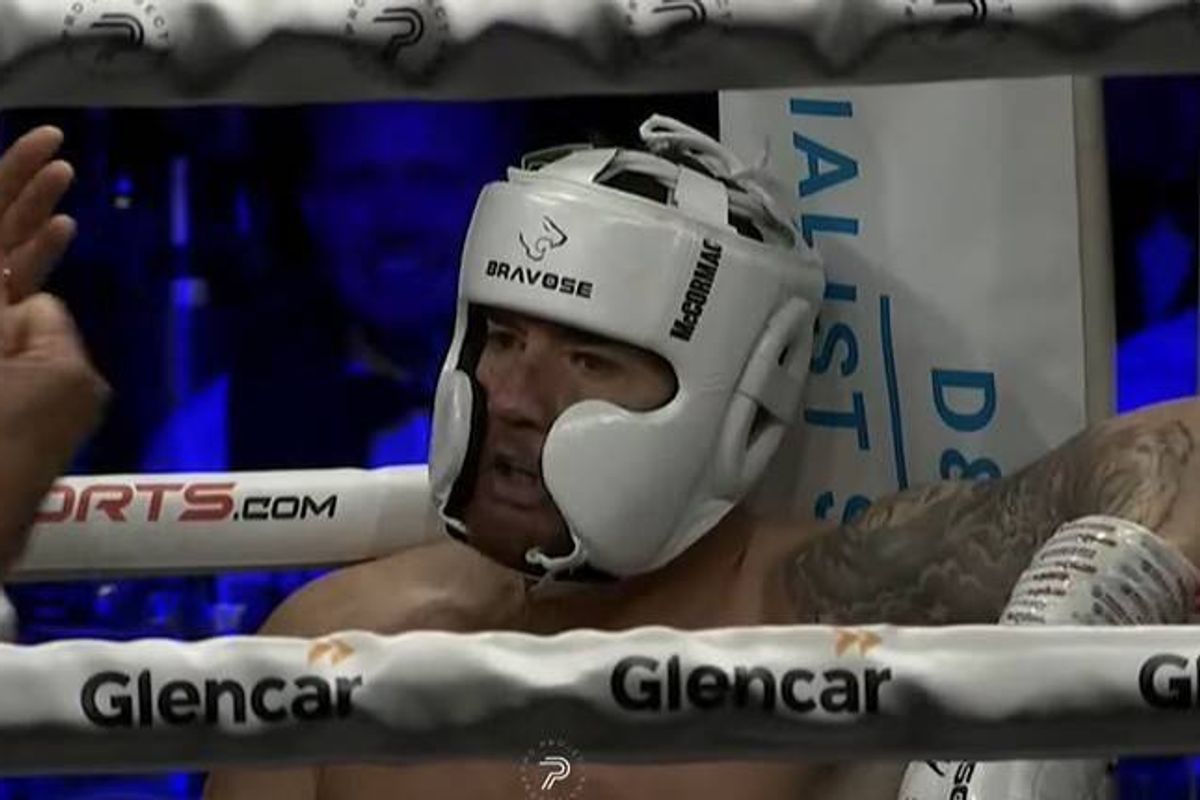 Ross McCormack in a boxing ring