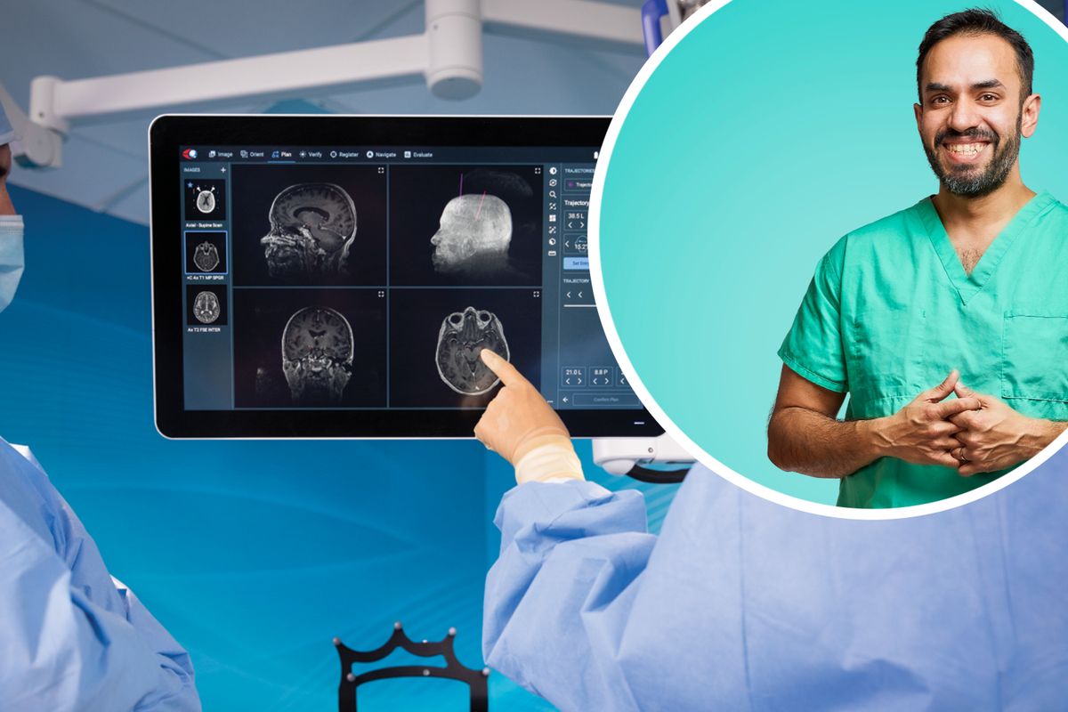 Akbar Hussain is a neurosurgeon pioneering use of a new advanced surgical robot