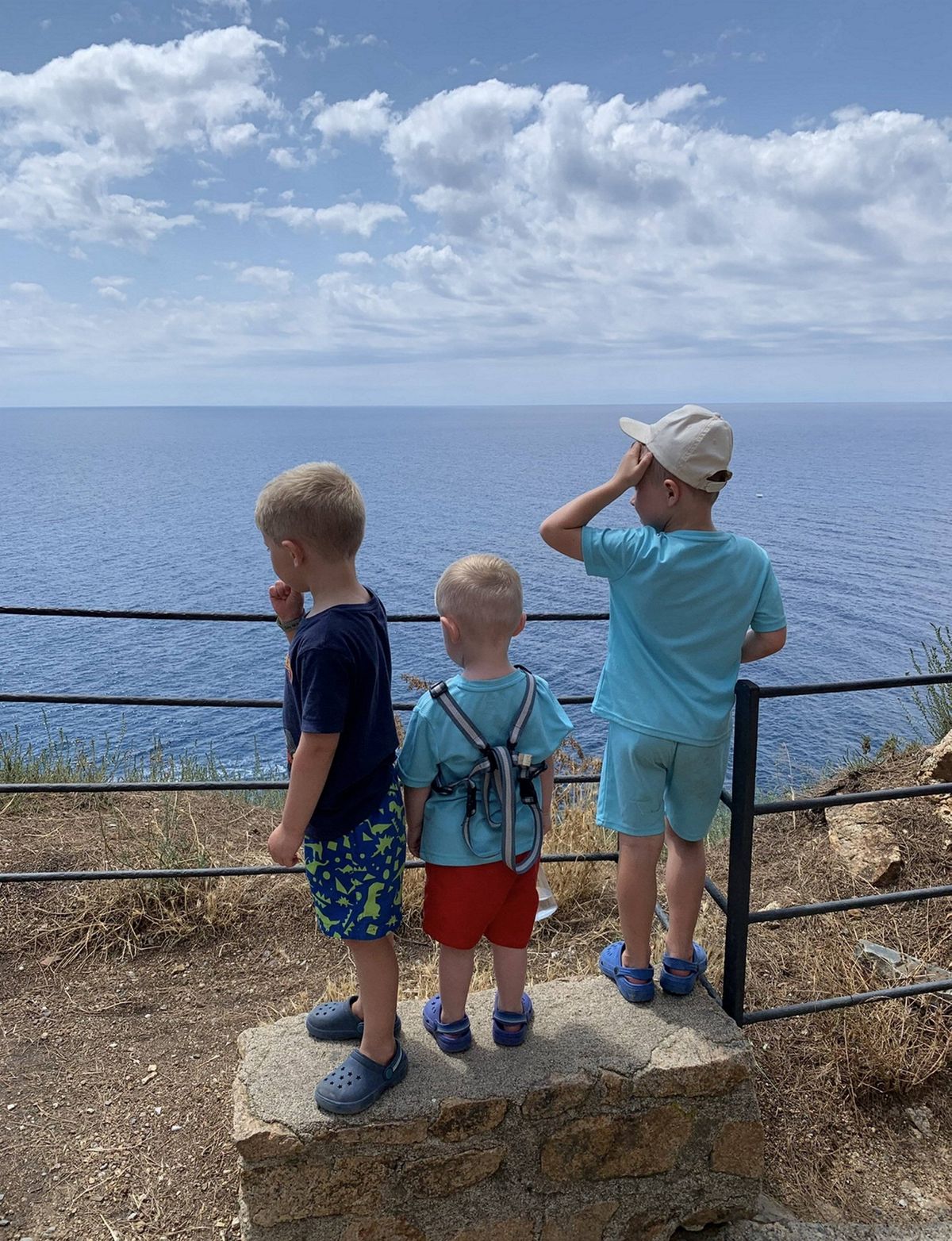 Smith children looking out over water