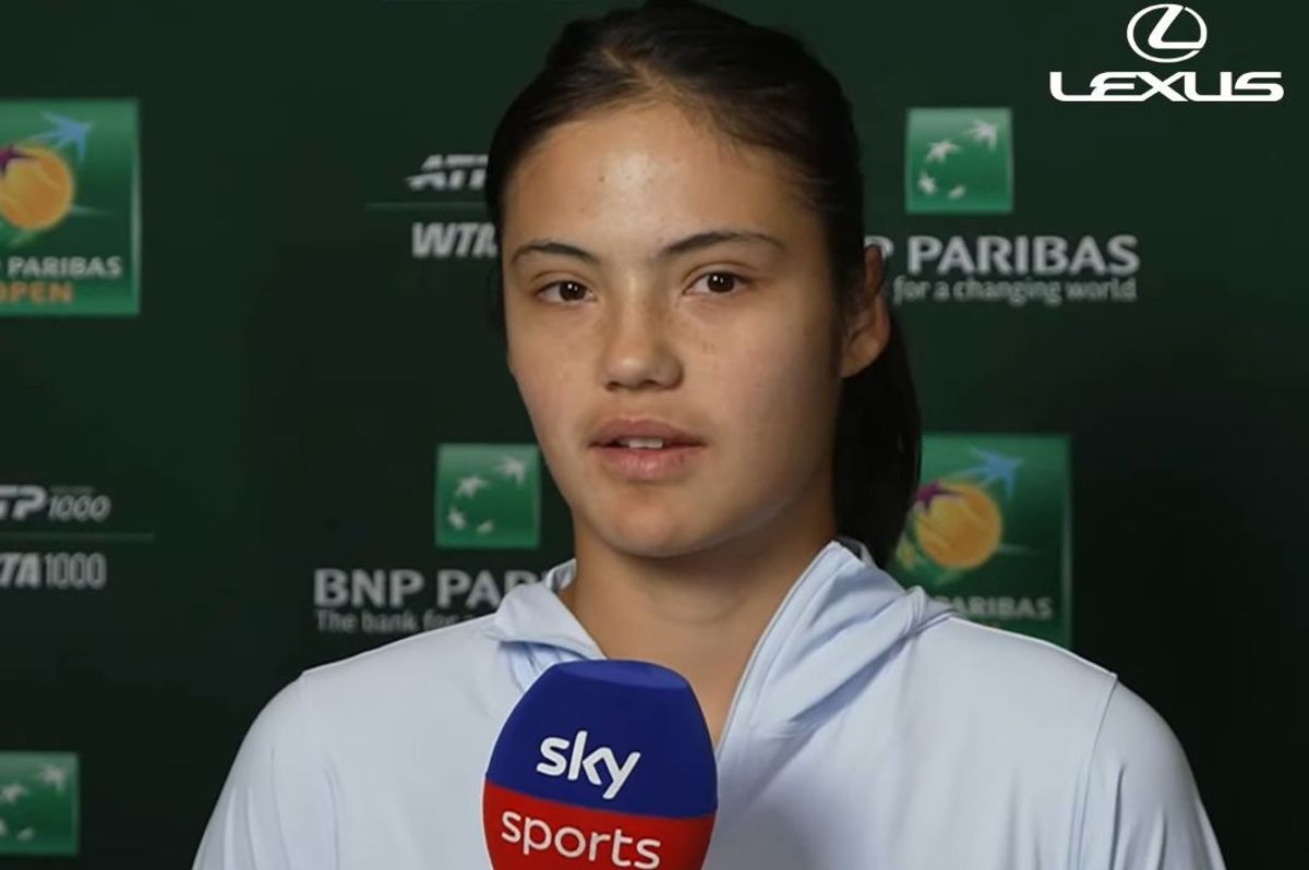 Emma Raducanu speaking in an interview
