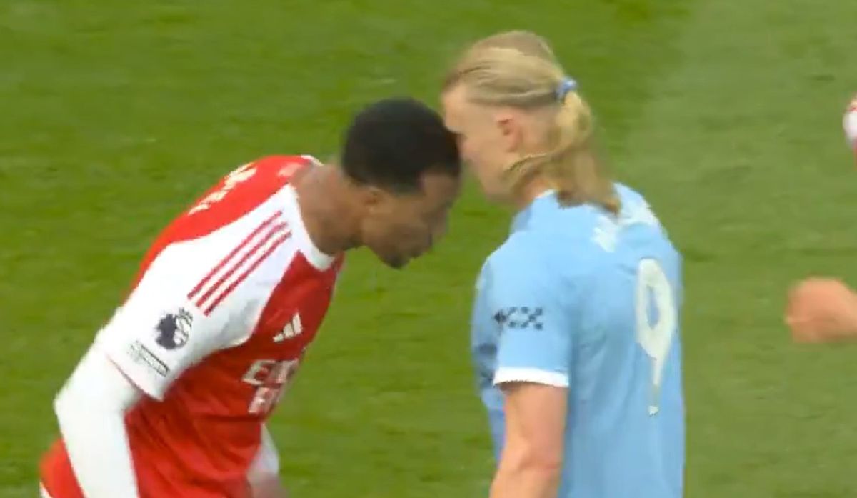 Gabriel and Haaland come to blows