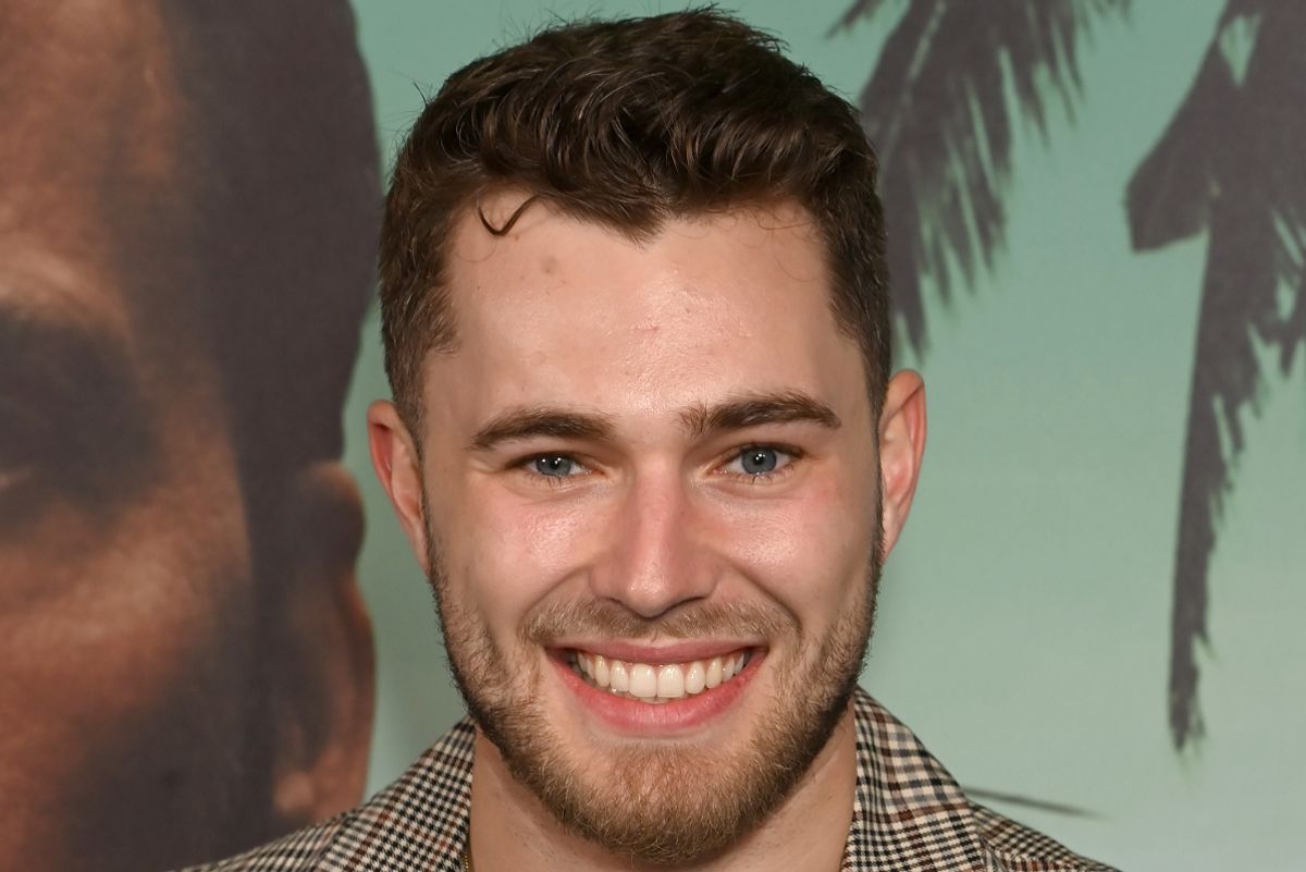 curtis pritchard in tweed jacket and white tshirt