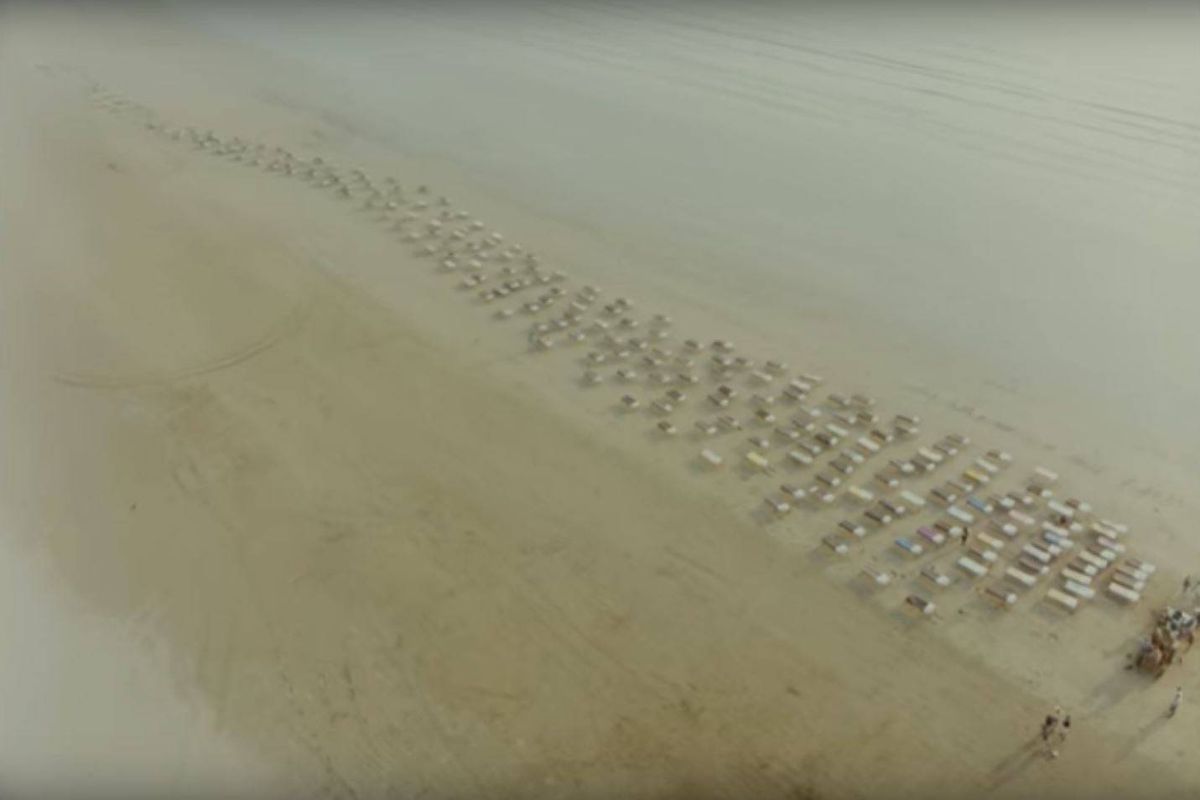 The beds on Saunton beach back in 1987