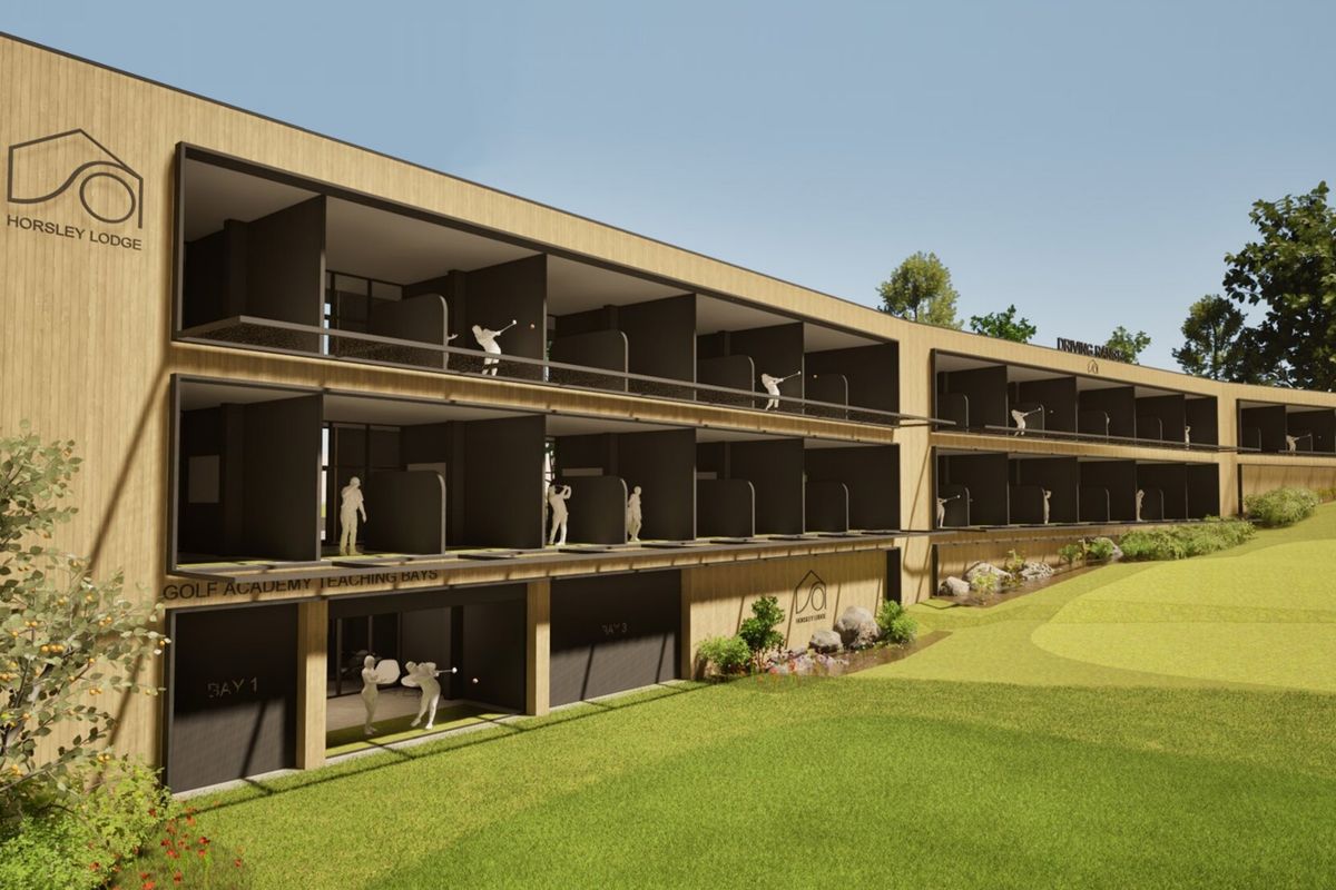 The proposed new facilities at Horsley Lodge Golf Club, including a three-storey driving range
