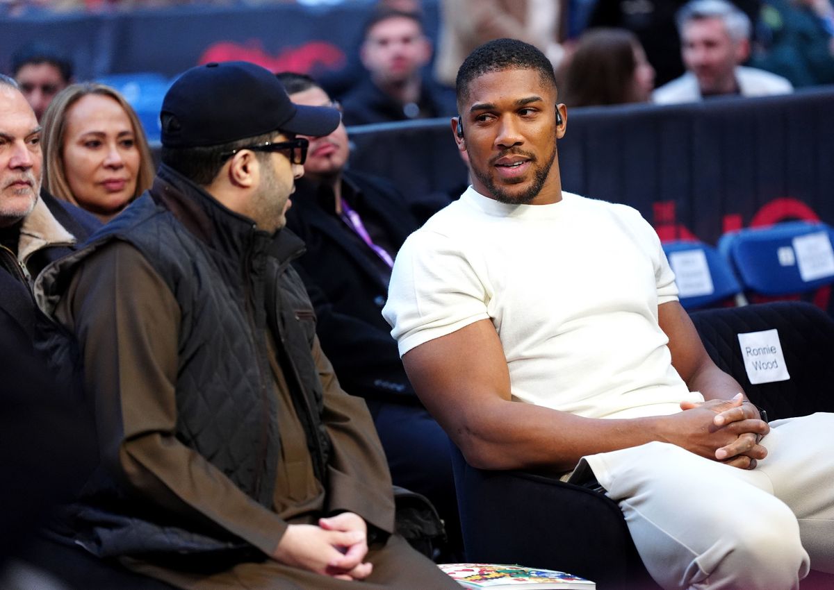 Anthony Joshua sat ringside to watch Tyson Fury win his match