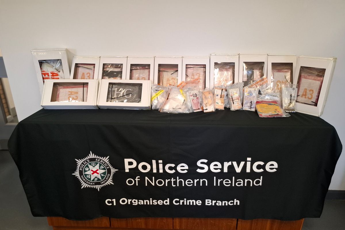 Some of the items seized in the £1.4m drug seizure in Warrenpoint