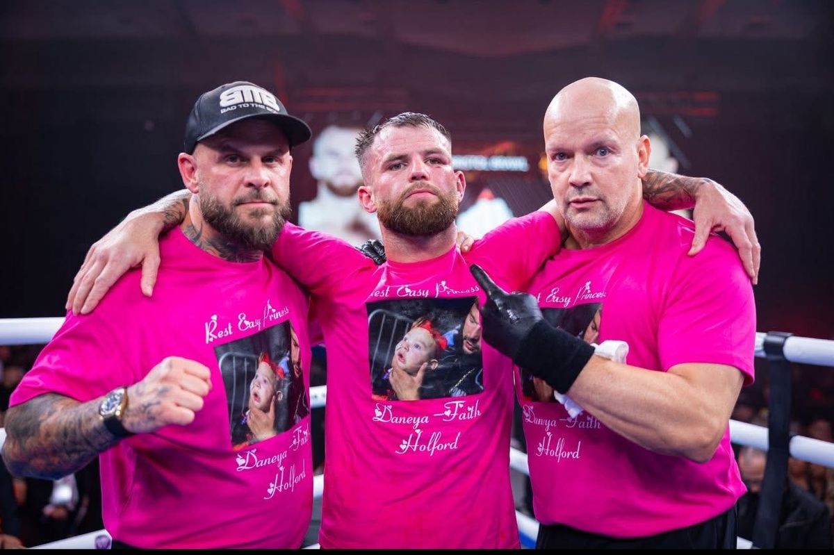 Stefan Hanks, of Stockton Brook, is the Chief Operating Officer of BKB bare knuckle boxing
(L-R) Stefan Hanks, Simey Doherty and Craig Jones