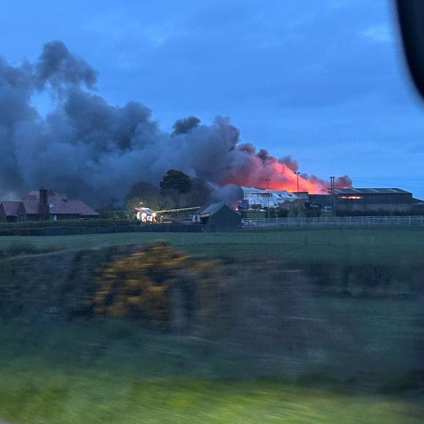 It is understood a fire has broken out at Corrie's Farm Shop on the Crossnamuckley Road