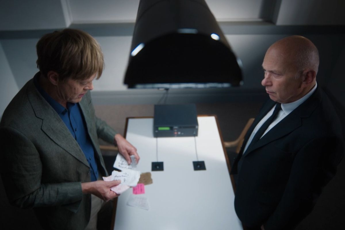 Mr Smith and Humprey during a Beyond Paradise scene